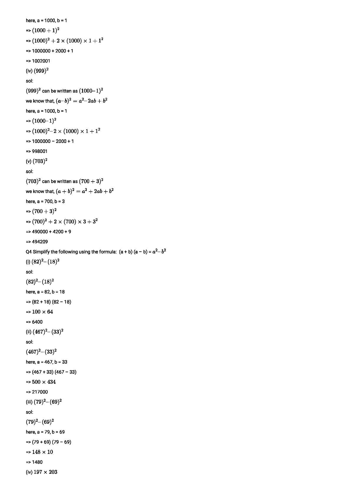 RD Sharma Solutions For Class 8 Maths Chapter 6