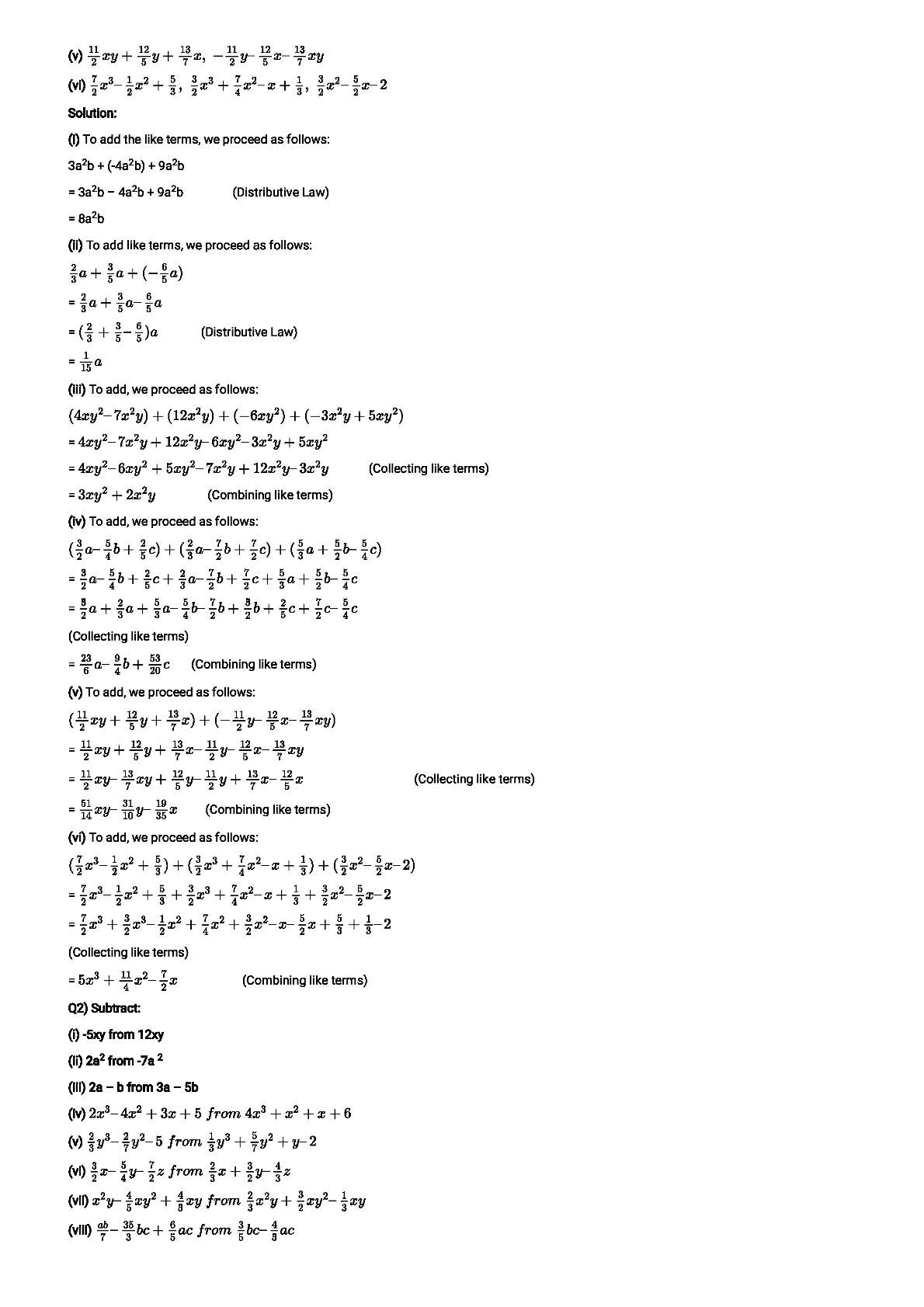 RD Sharma Solutions For Class 8 Maths Chapter 6