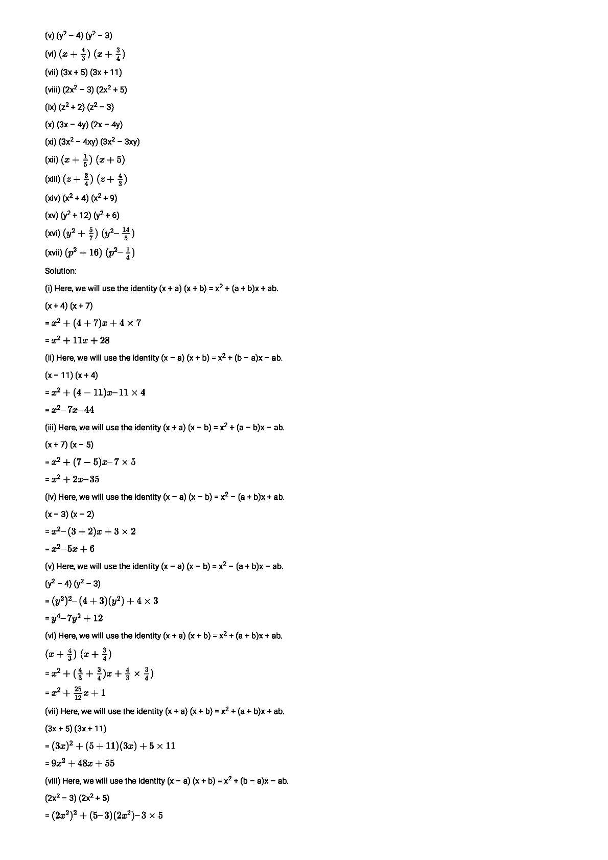 RD Sharma Solutions For Class 8 Maths Chapter 6