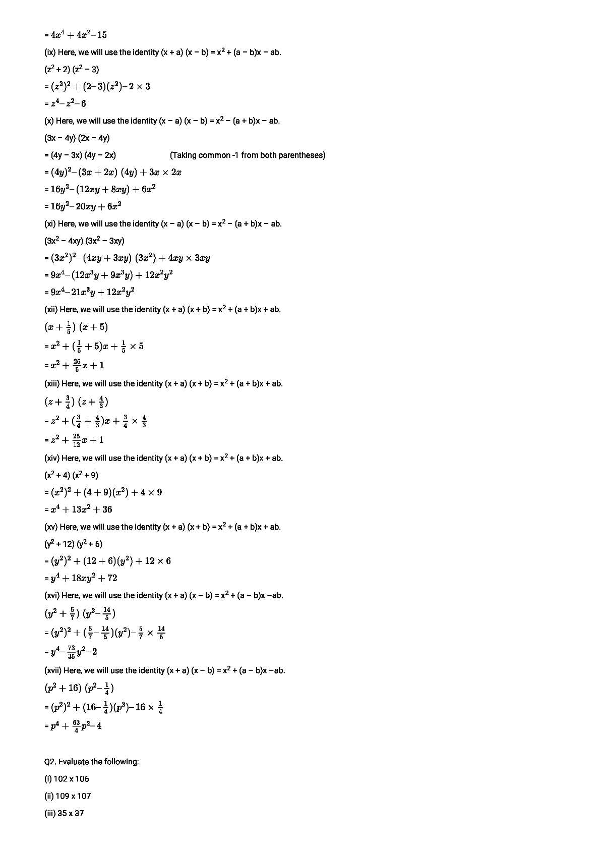 RD Sharma Solutions For Class 8 Maths Chapter 6