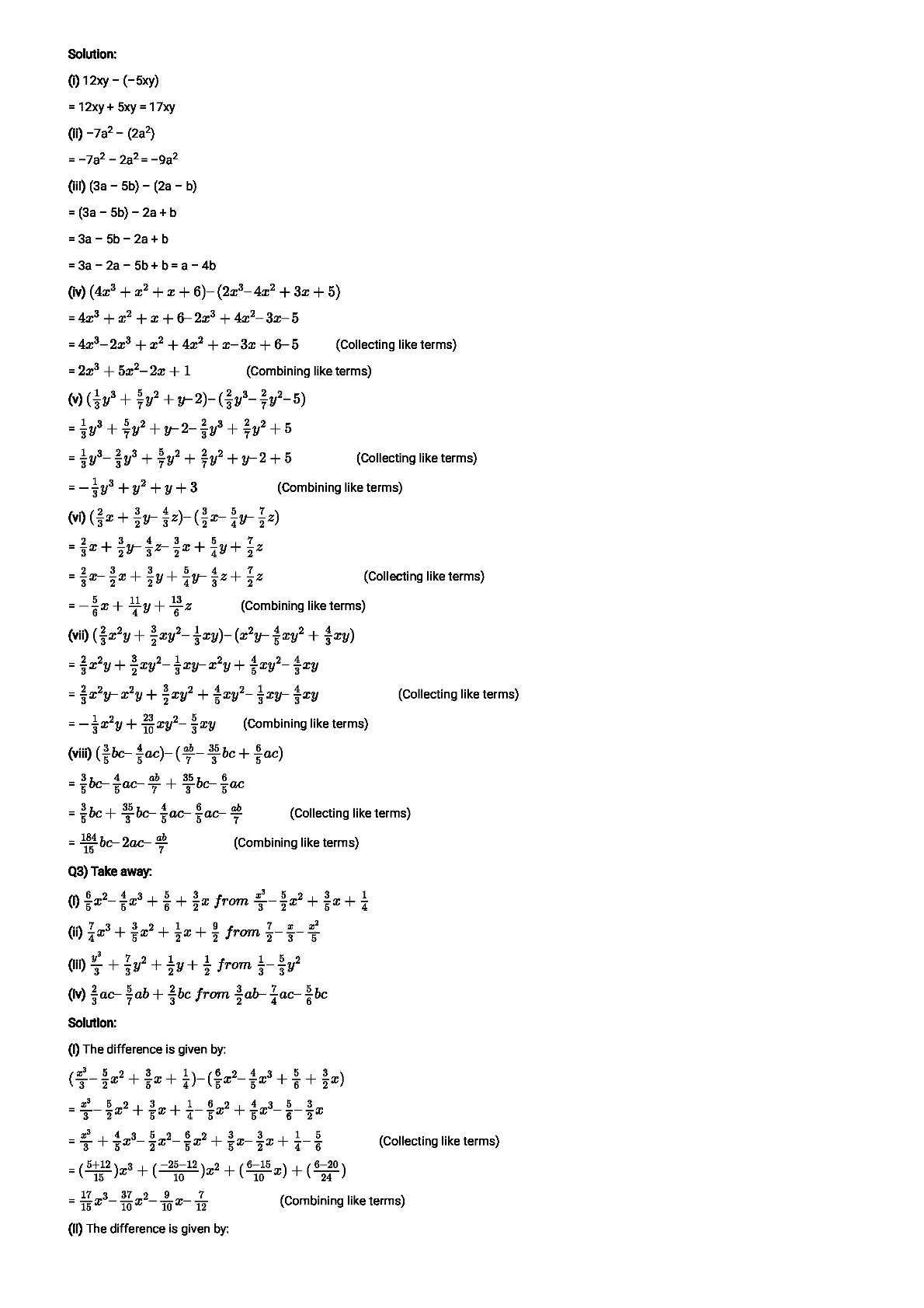 RD Sharma Solutions For Class 8 Maths Chapter 6