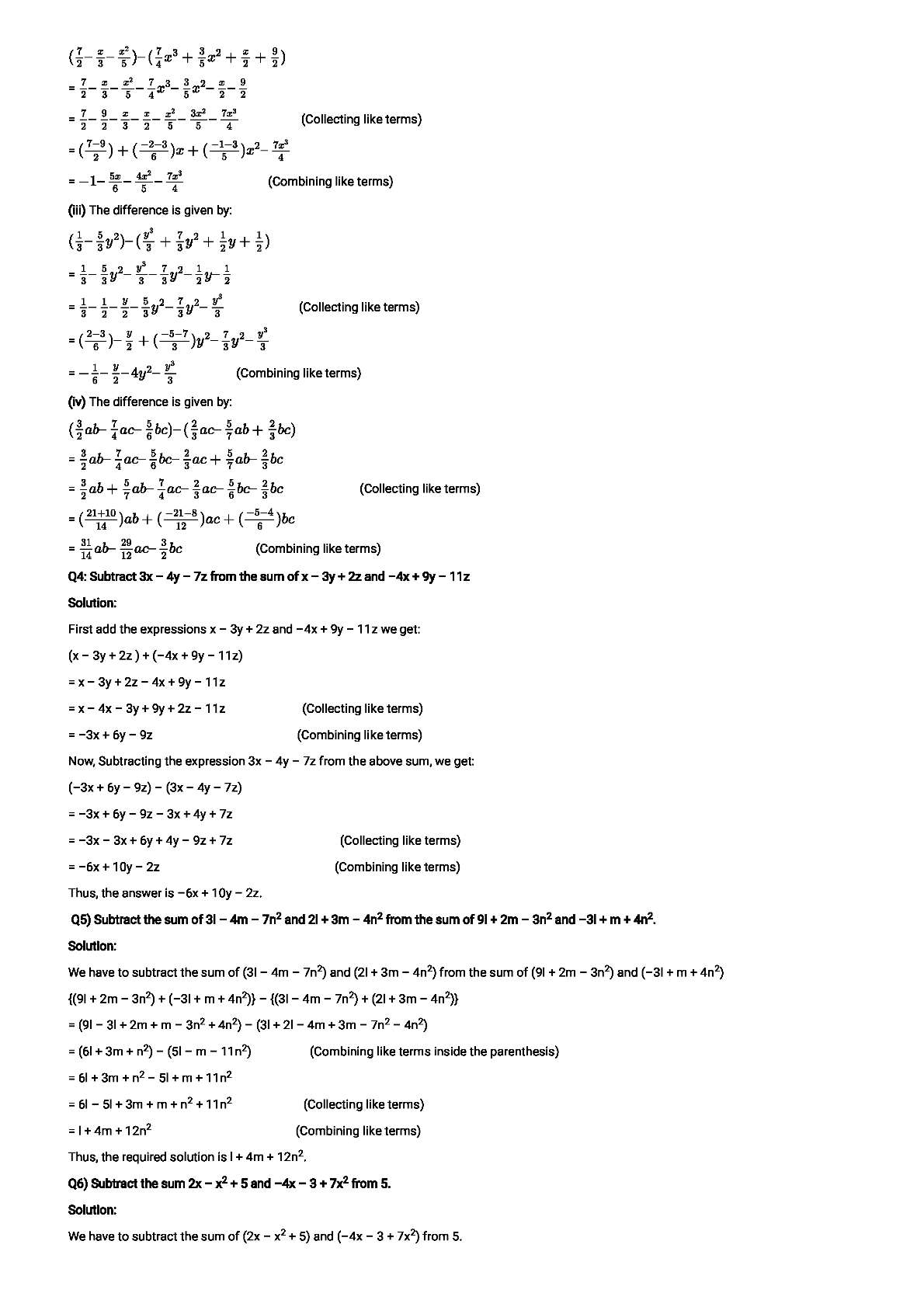 RD Sharma Solutions For Class 8 Maths Chapter 6