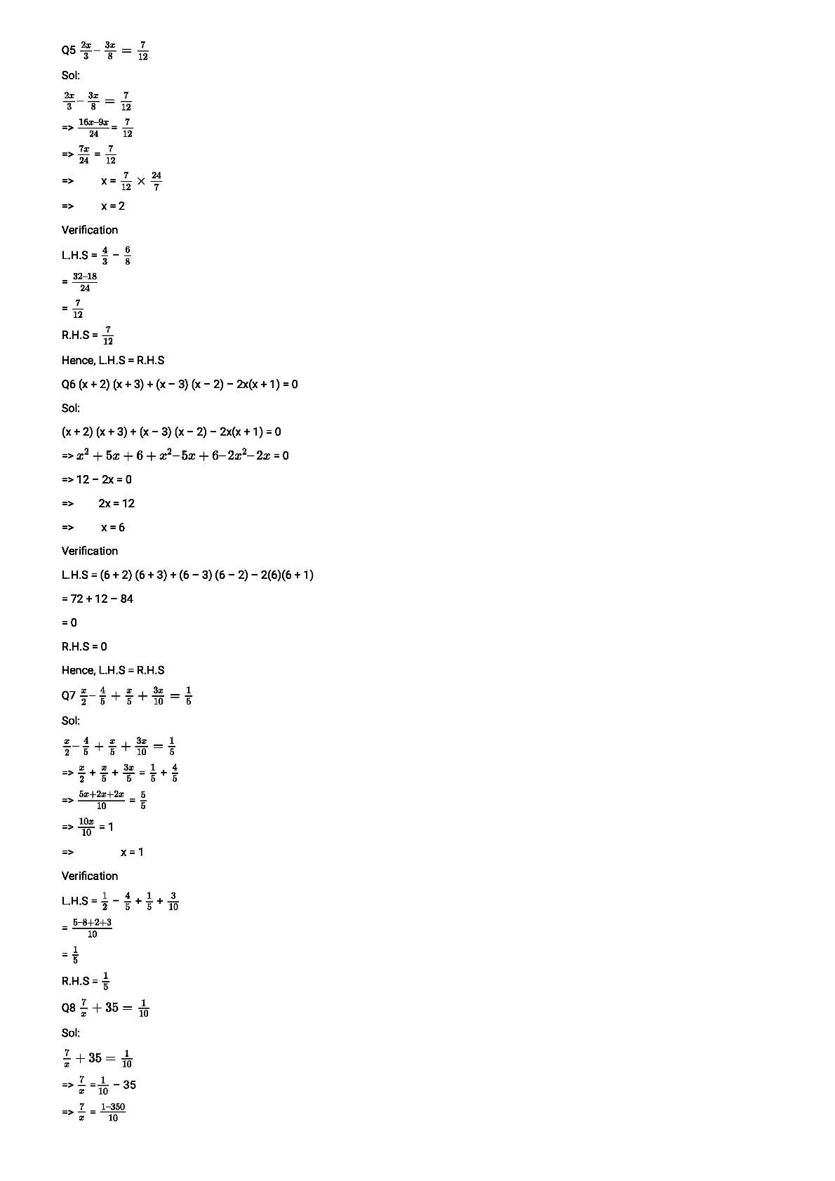 RD Sharma Solutions For Class 8 Maths Chapter 9