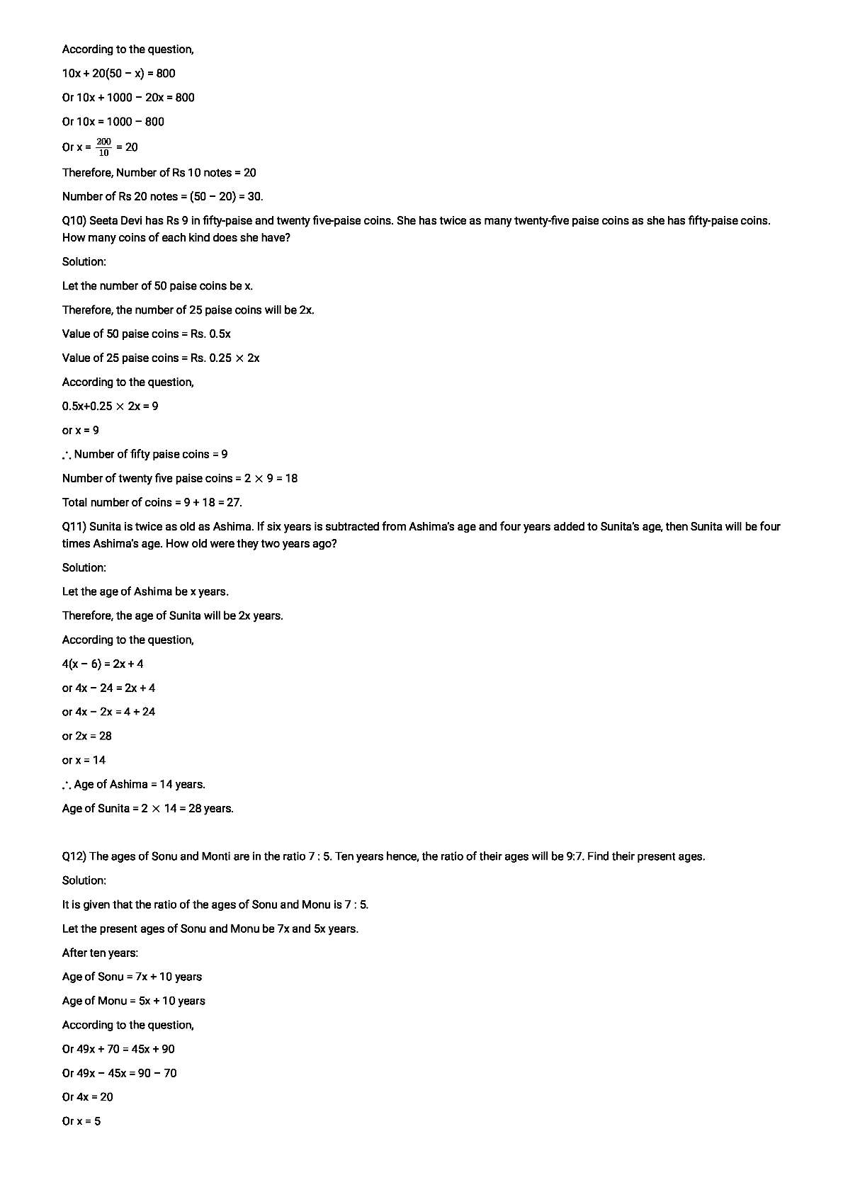 RD Sharma Solutions For Class 8 Maths Chapter 9