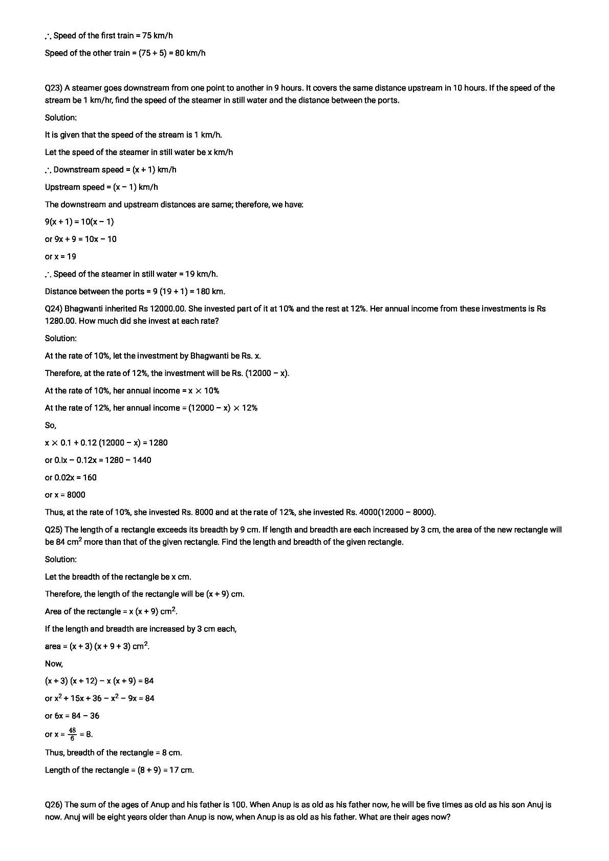 RD Sharma Solutions For Class 8 Maths Chapter 9