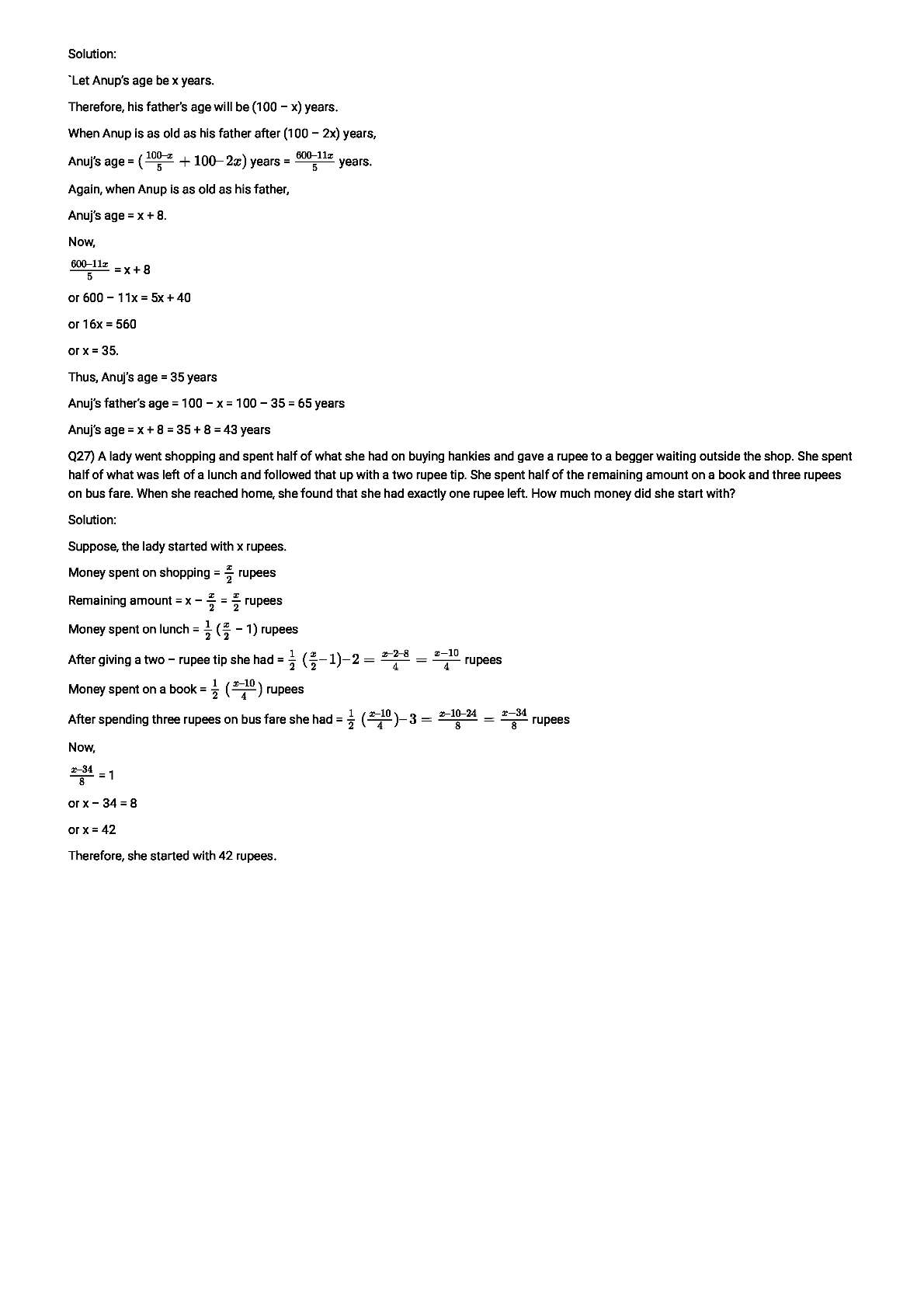 RD Sharma Solutions For Class 8 Maths Chapter 9